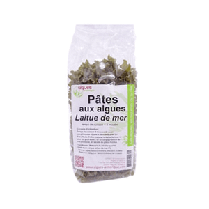 Sachet de pâtes aux algues laitue de mer bretonnes d'agriculture biologique