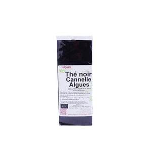Sachet de thé noir à la cannelle et aux algues bio de Bretagne.
