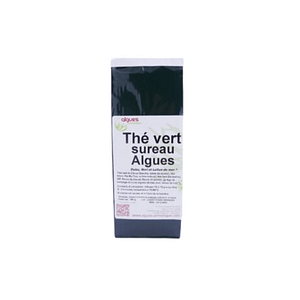 Sachet de thé vert au sureau et aux algues de Bretagne biologique.