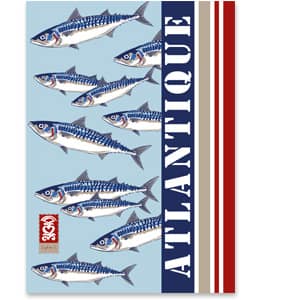 Torchon bord de mer atlantique de la créatrice Sophie.C.