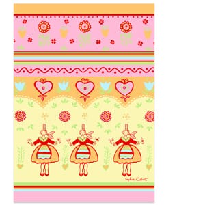 Drap de cuisine les brodeuses en 100% coton.