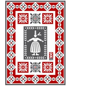 Torchon de Bretagne "Rouge solo"