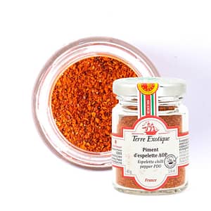 Le piment d'espelette AOP.
